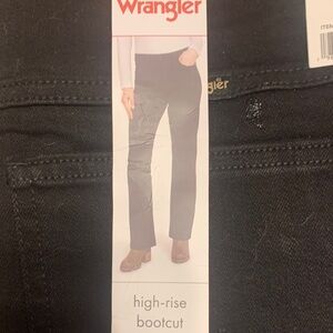 Wrangler Black High-Rise Bootcut Jeans (W)